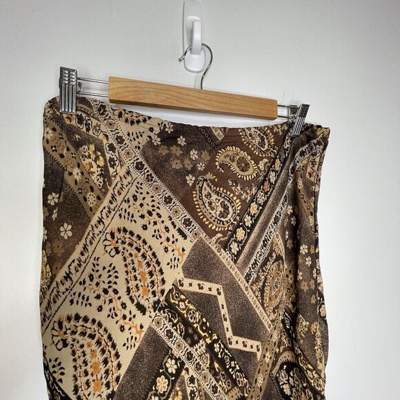 VTG Midi Skirt Women's Size 1X Patchwork  Floral Retro Vintage Grunge Fairy BOHO - Picture 4 of 11